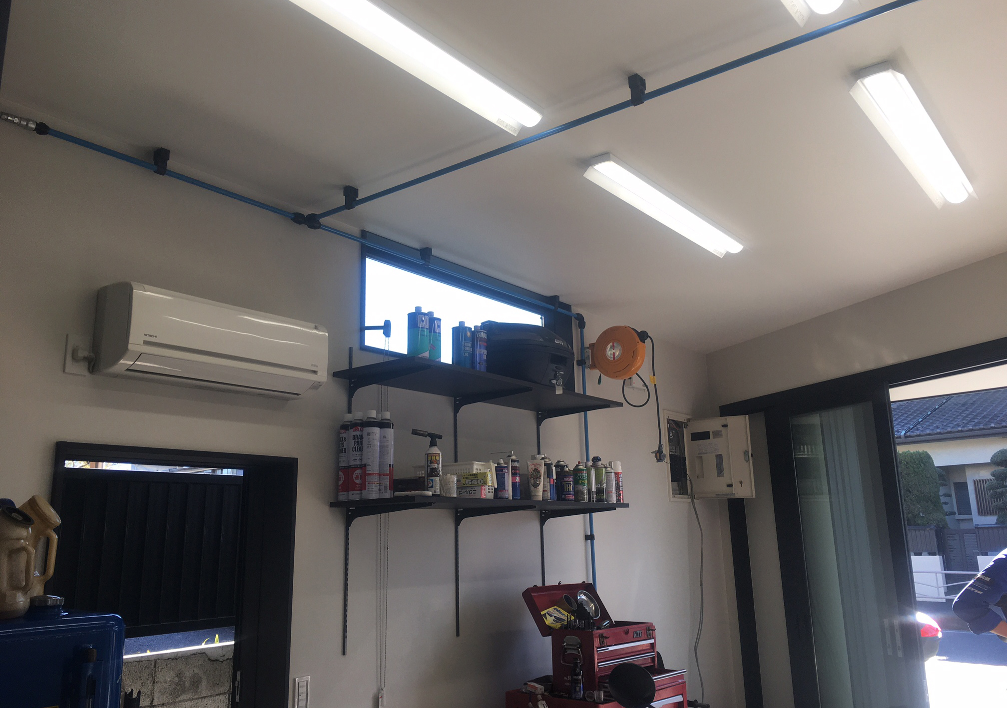 アルミエアー配管・自転車店事例01