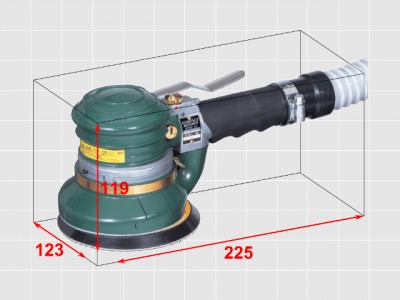 【デモ機貸出】【送料無料】905A4D吸塵式ダブルアクションサンダー(パットサイズ123φ・マジック式・のり式・COMPACT）