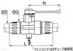 ボールバルブΦ25mm(CAD)