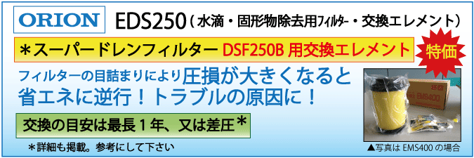 EDS250：DSF250B用エレメント